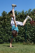 Akrobatik im Garten